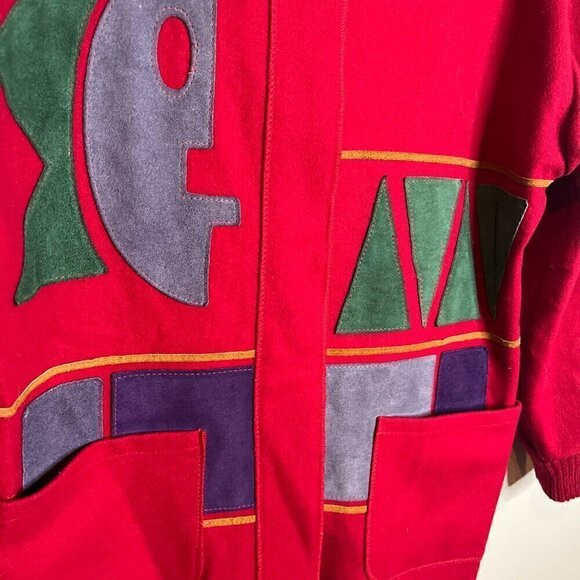 Vintage Osgood Smuk felted wool patterned jacket - Picture 2 of 4